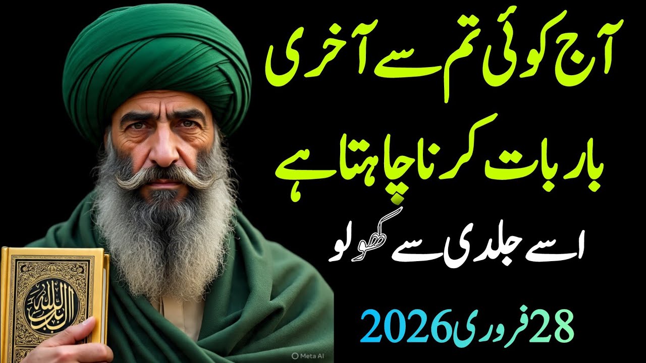 ✅27 February 2026 Aaj Koi Tum Se Aakhti Baar Bat Krna Chahta Ha