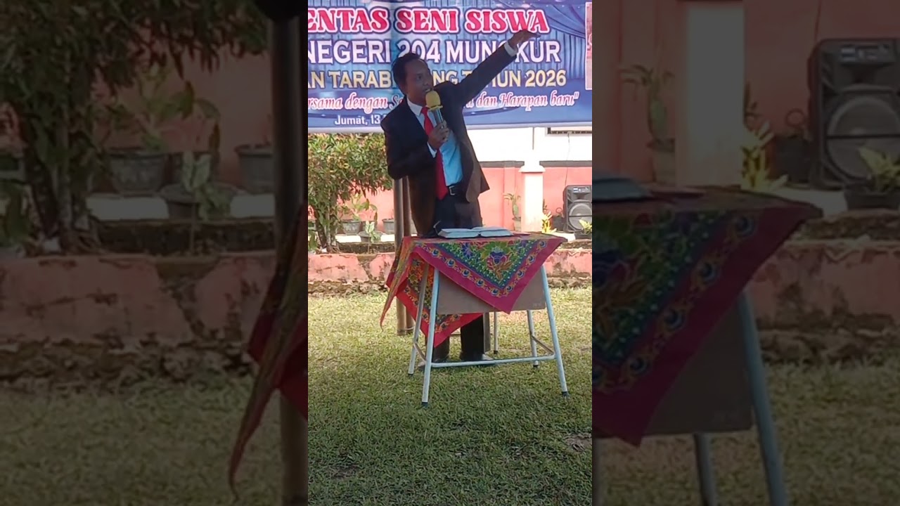 Sangat memotivasi, Kotbah Pdt.J.Sihombing, Sth pada Pentas seni siswa UPT SD Negeri 204 Mungkur 