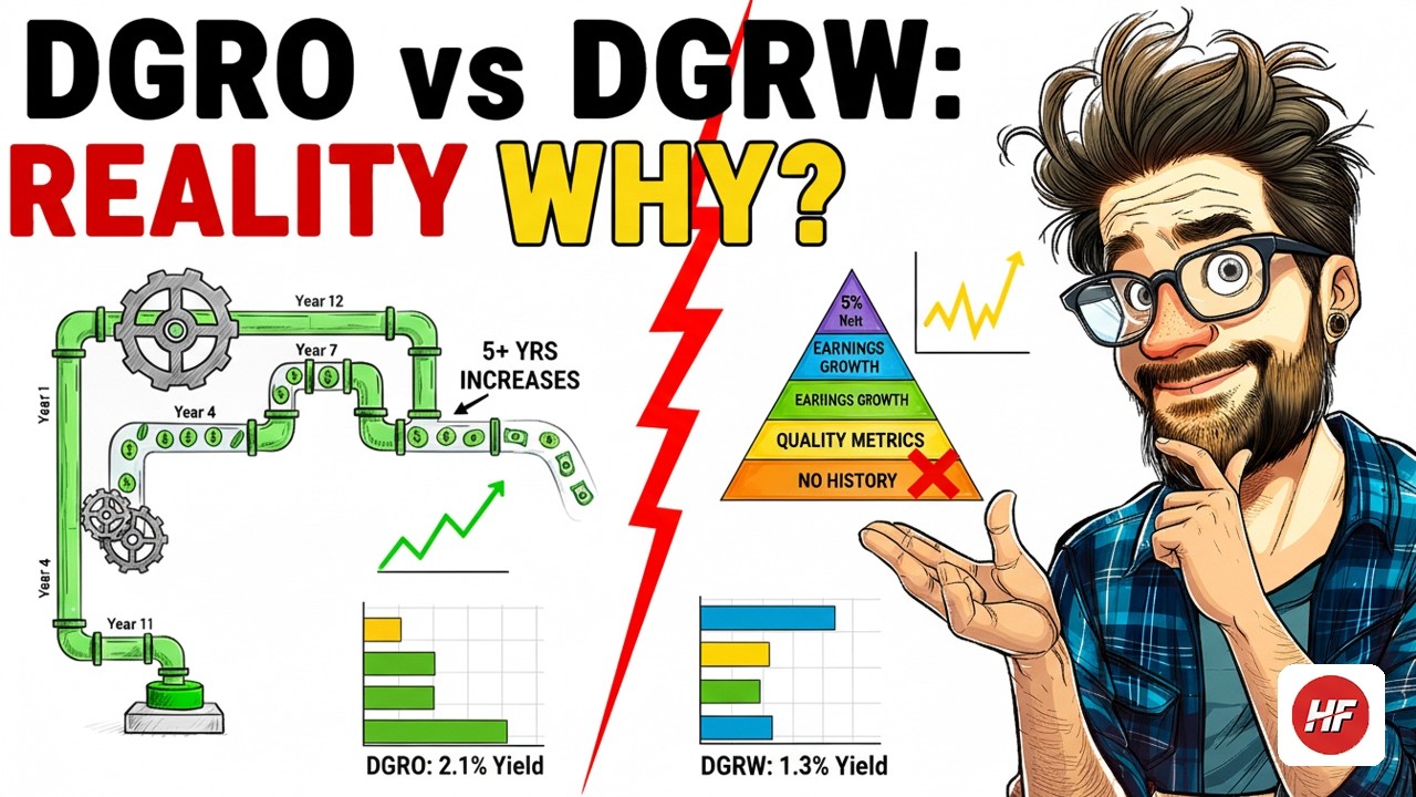 DGRO против DGRW: разница между ростом дивидендов, которую упускают из виду большинство людей.
