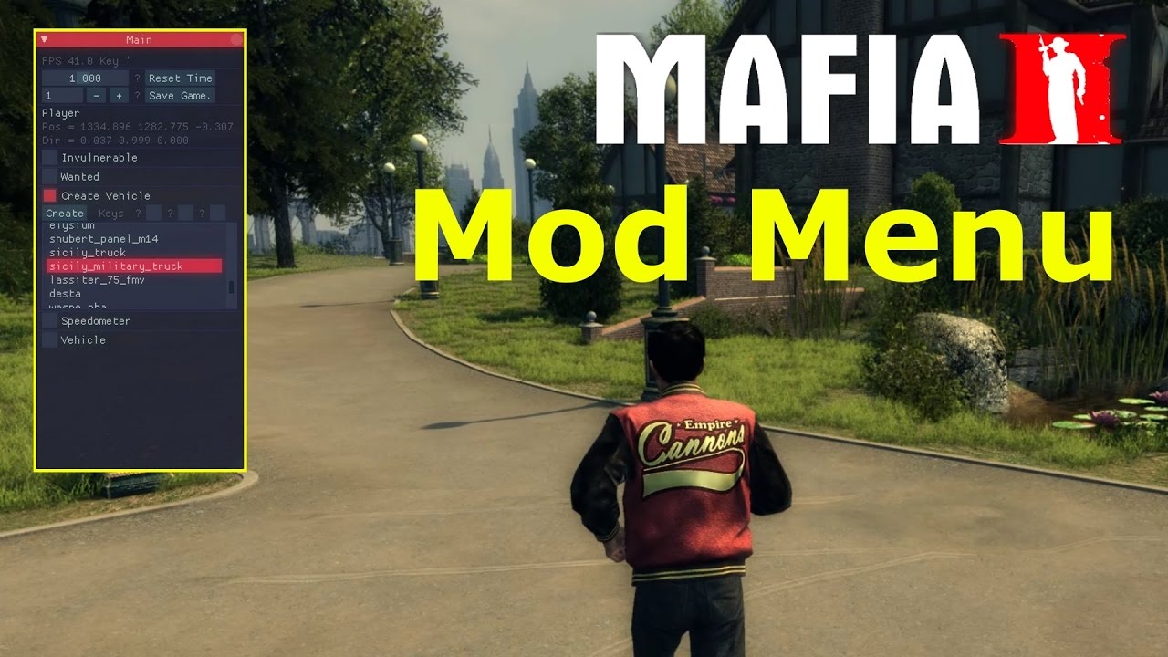 Mafia 2 Mods - Trainer Mod Menu (gameplay)