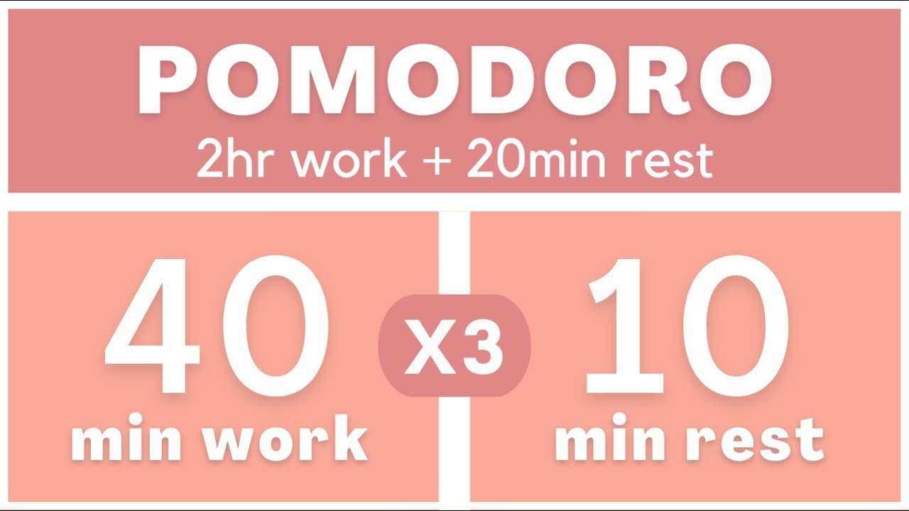 Técnica Pomodoro 40/10 - Pomodoro Timer