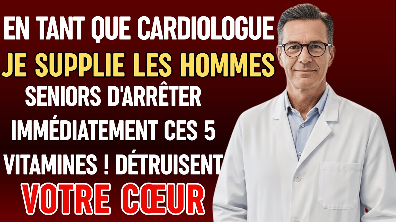 Messieurs de plus de 60 ans, je vous supplie d'arrêter ces 5 vitamines qui détruisent progressiv...