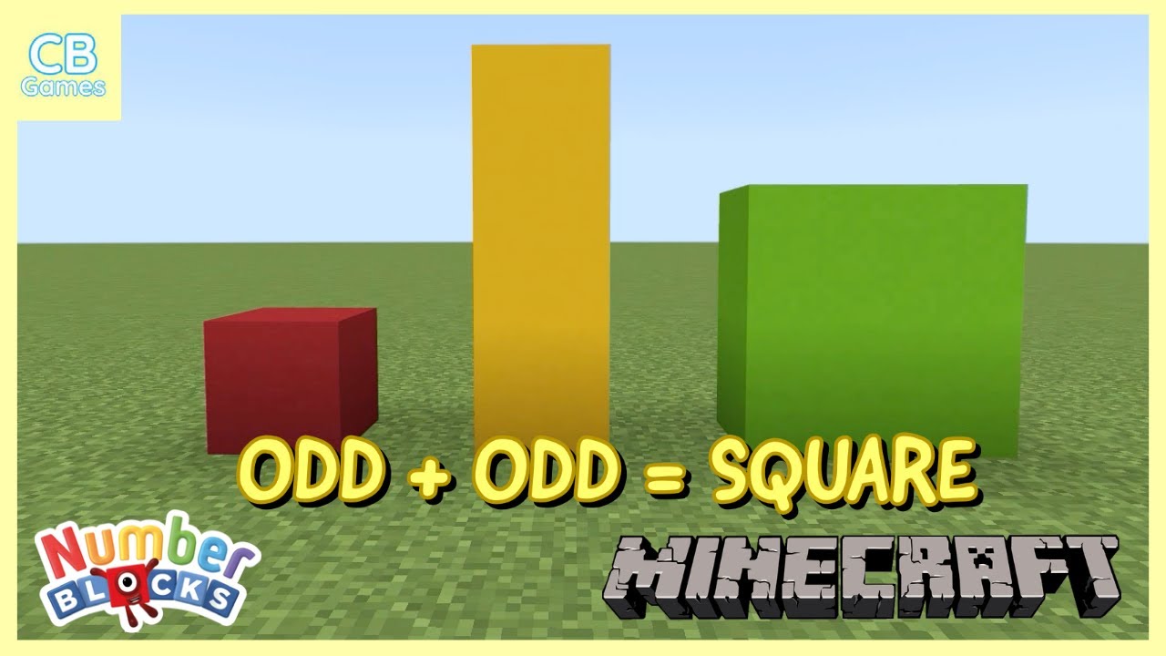 Numberblocks Minecraft - Odd + Odd = Square!