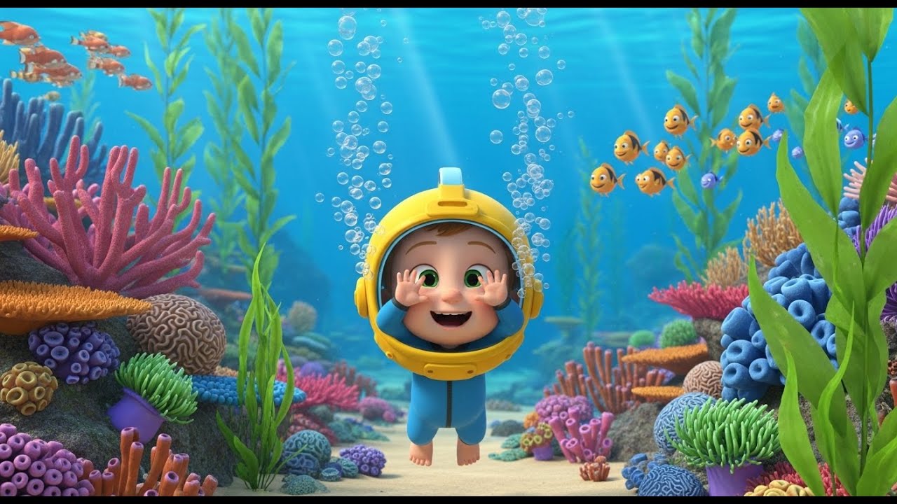 Ocean Animal Hide and Seek Song for Kids | Fun Nursery Rhymes & Baby Songs Teaching Sea Animals