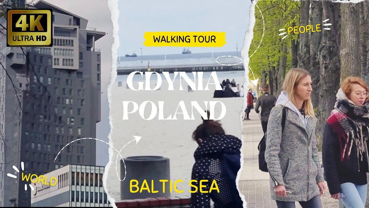 Gdynia Walking Tour | Spacer w Gdyni | 4K 60 fps