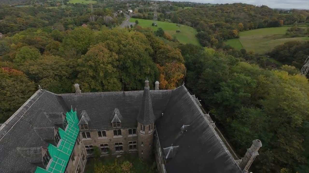 Basilique Notre Dame de Chèvremont vue drone