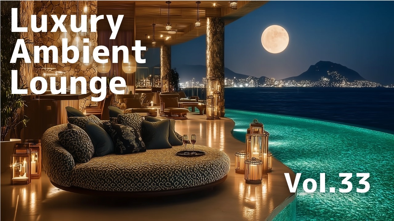 Luxury Ambient Lounge | Moonlight Terrace & Soft Ocean Waves