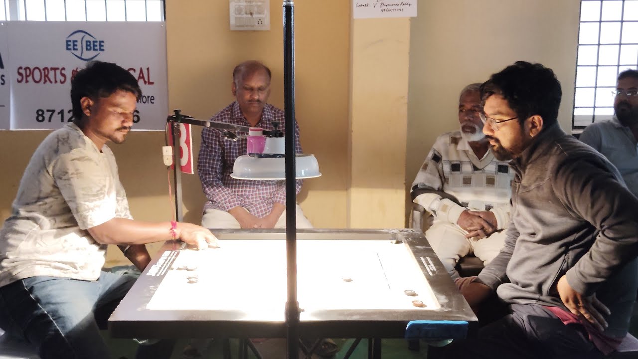 3RD,4TH,PLACE MATCH BETWEEN S.ADITYA. V'S GURUCHARAN TAMBA @CARROM COINS STARS is live!