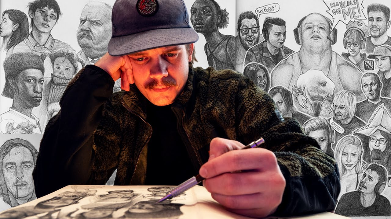 I Finally Drew 100 Portraits! (Art Challenge Vlog & Results)