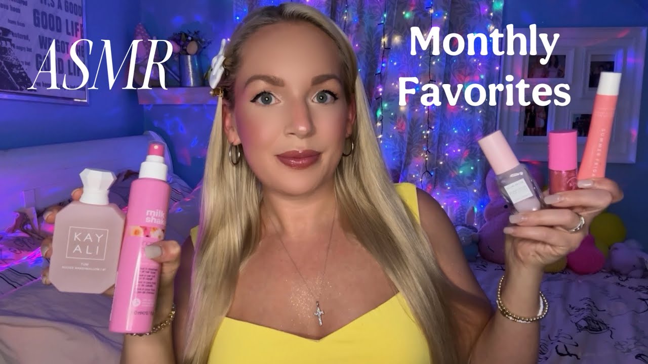 ASMR MONTHLY FAVORITES FOR SPRING🌸💖(Perfume, makeup, hair care, skin care and MORE!)✨