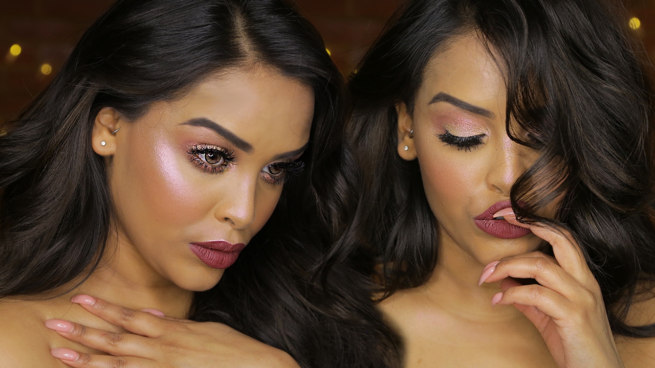Valentines Day Makeup Tutorial - Dewy Fresh Skin & Berry Lip| N1kk1sSecr3t