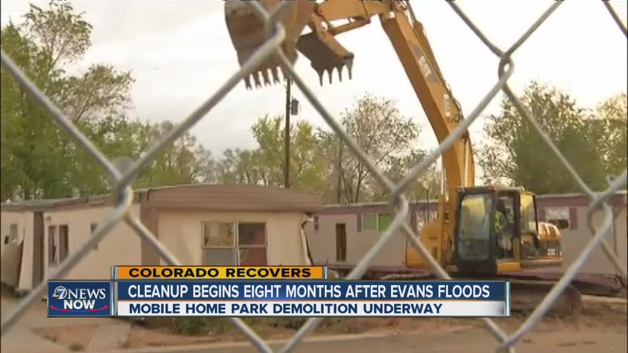Demolition work begins at Evans mobile home parks