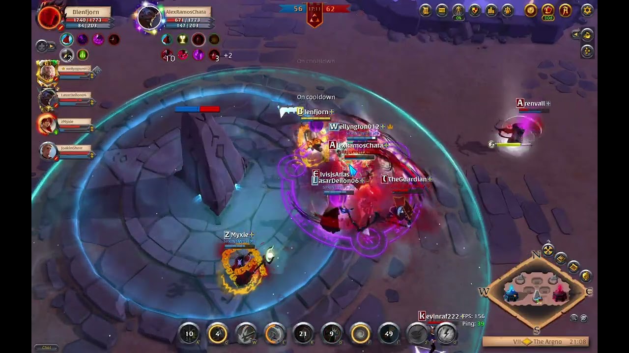 Most of a close arena match