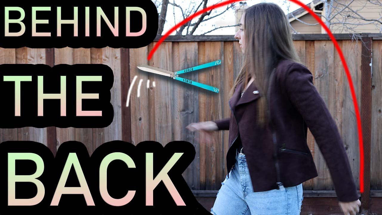 Behind the BACK Aerial & Catch (Intermediate)- Butterfly Knife Tricks