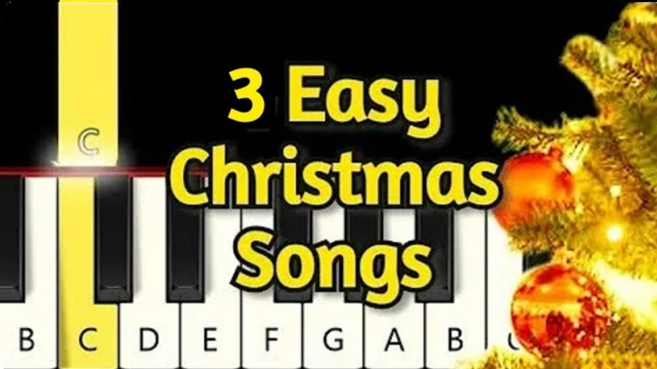 3 Very Easy Christmas Songs - Piano tutorial - Beginner