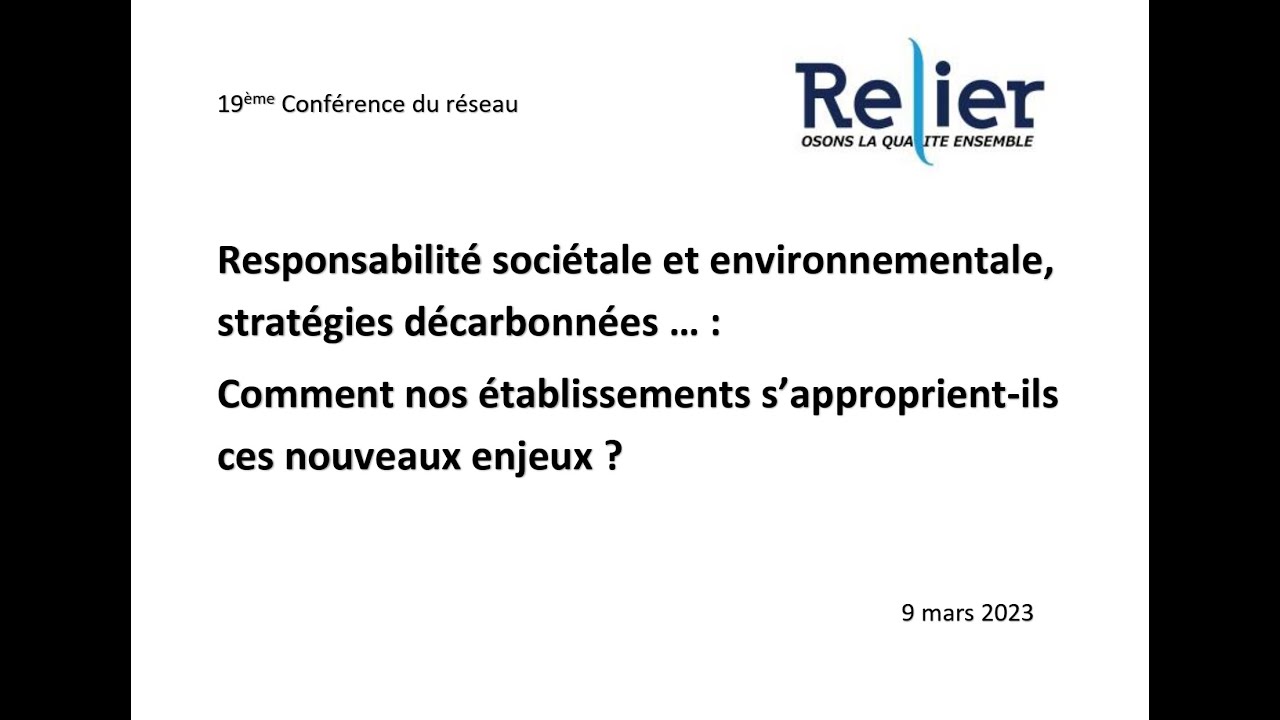 19e Conférence du réseau Relier. 