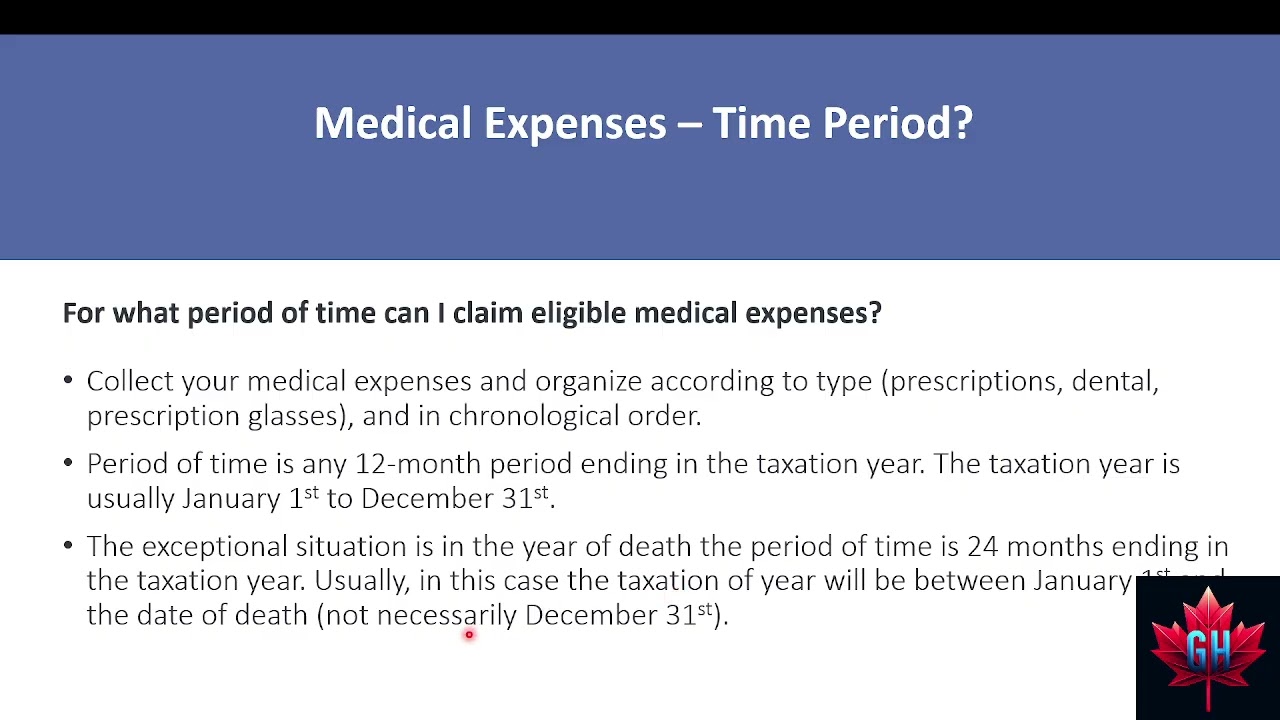 Canadian Personal Income Tax - Claiming Medical Expenses