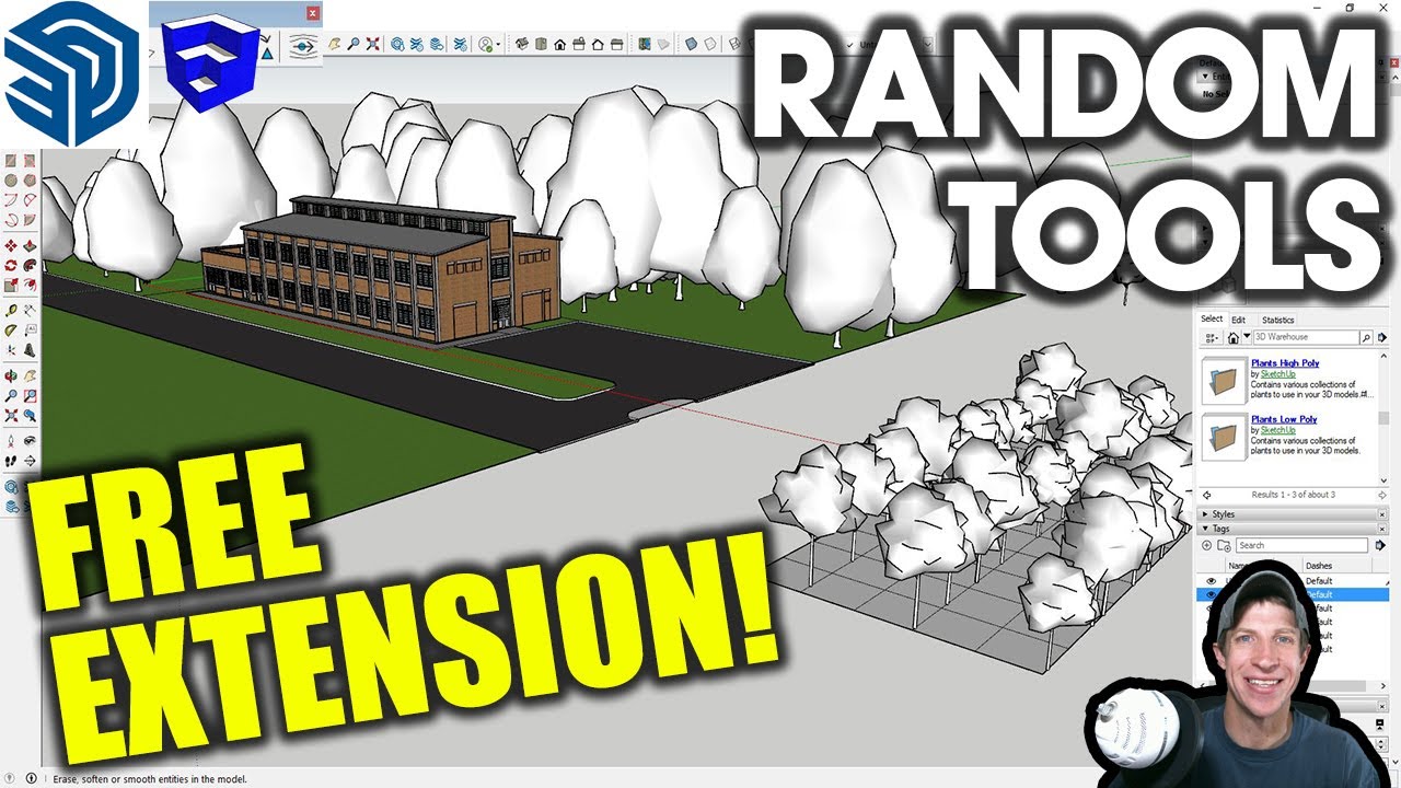 Quickly Randomly Place Trees with Random Tools - (Free Extension Tutorial)