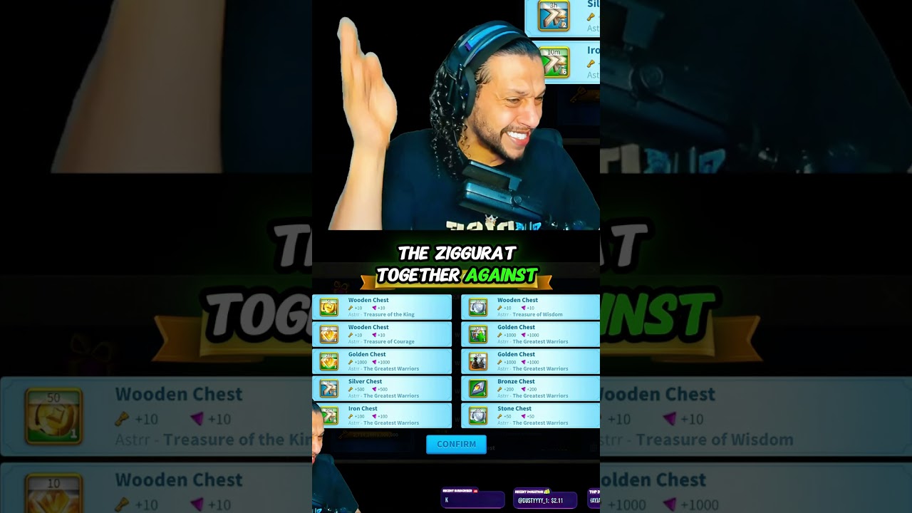 Protest at the Ziggurat for Golden Chest rewards #boomboom #wtfunny #short #riseofkingdoms #rokseven