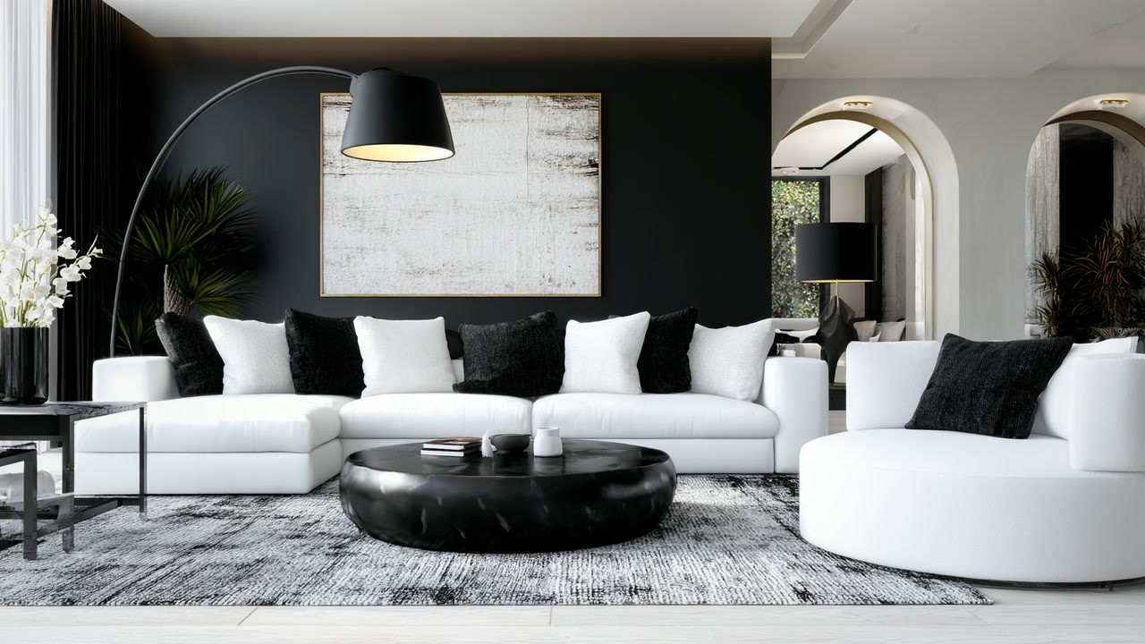 Transforming Black And White Aesthetics At Home – Monochrome Interior Design, Modern Minimal Decor
