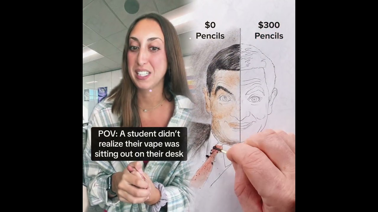 A student didn'trealize their vape wassitting out on their desk
