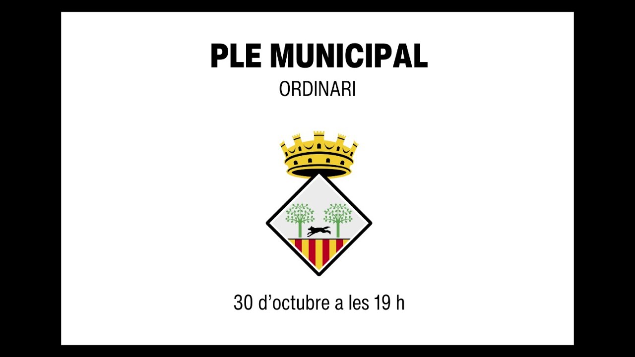 Ple Municipal de l'Ajuntament de Cassà - 30-10-2025