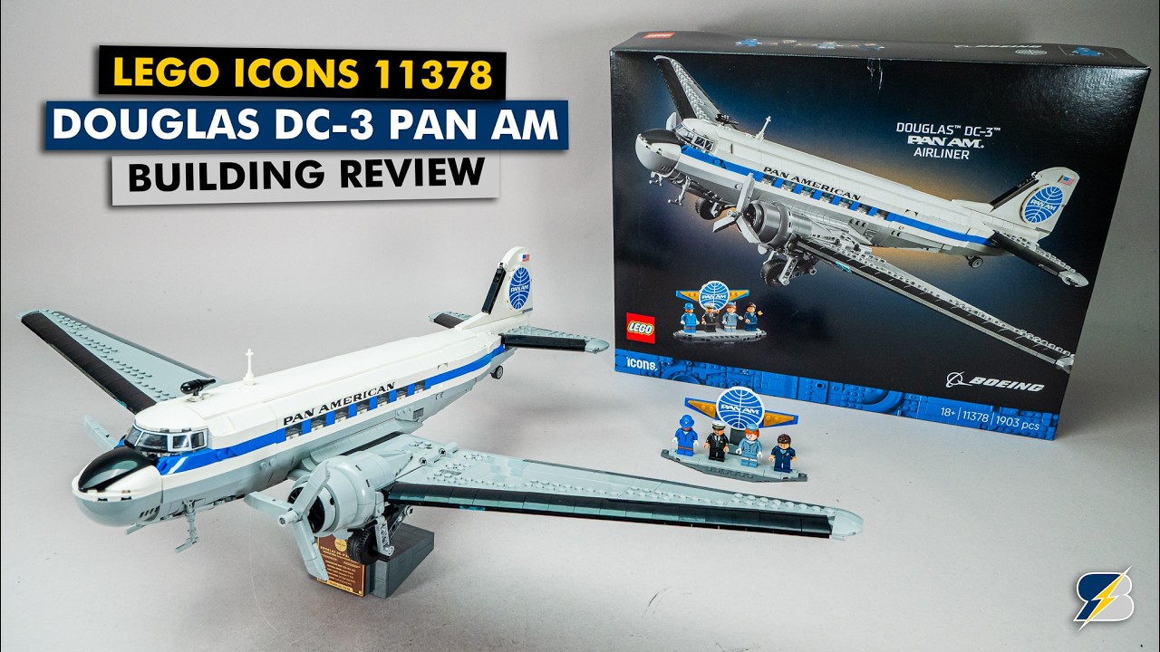 LEGO Icons 11378 Douglas DC-3 Pan Am Airliner Detailed Building Review