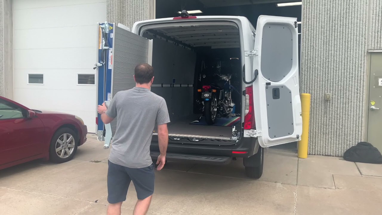 Mercedes Sprinter Standard Roof with WM System Loading Ramp 9ALPC553/3S and Norton Motorcycle