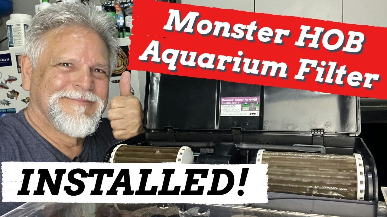 New Marineland *450* HOB *with Aquarium Co-Op Pre-Filter* - INSTALLED!