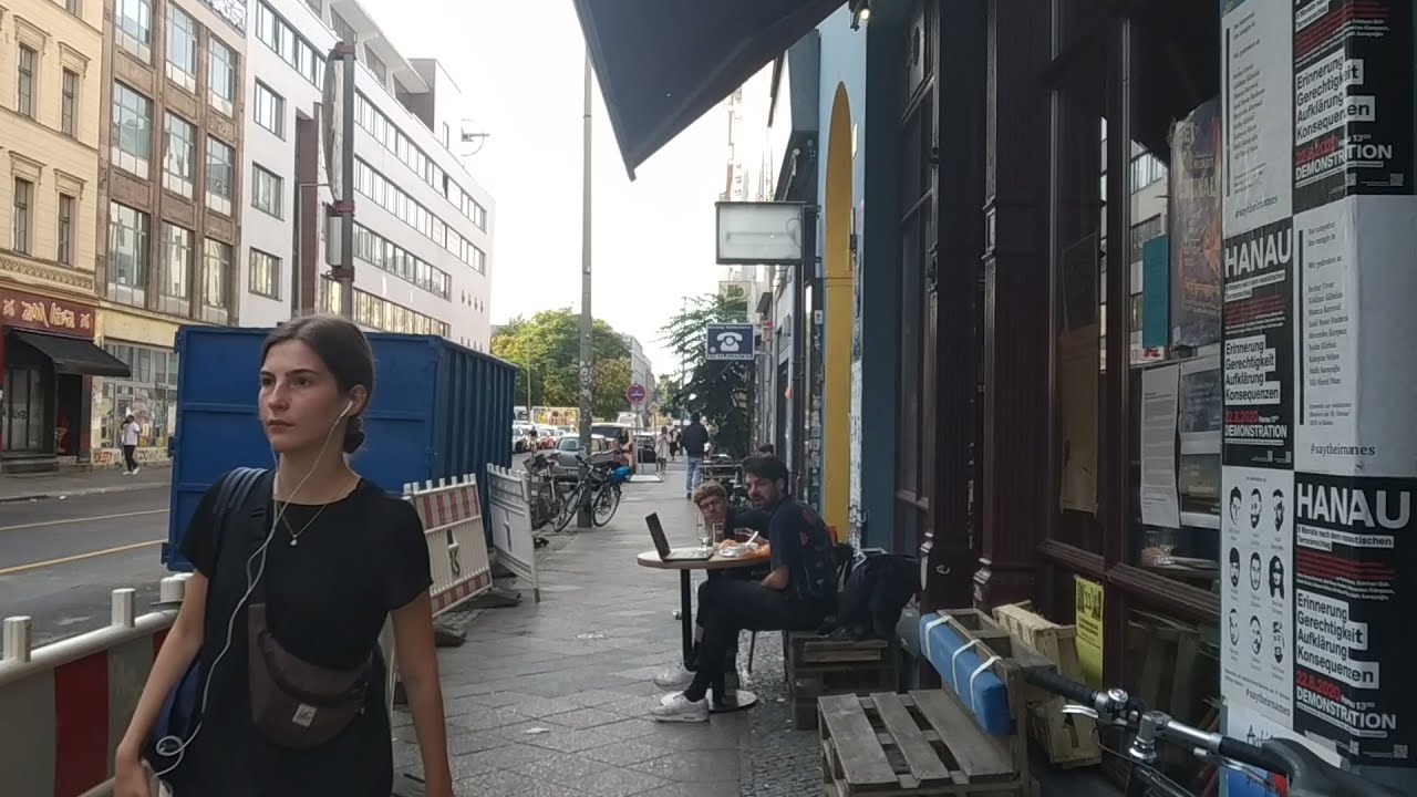 Berlin Street Walk along Oranienstraße in Kreuzberg (Binaural City Sounds and ASMR Ambience)