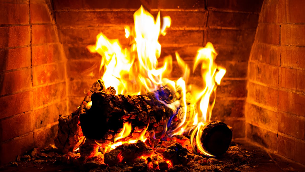 24 Hours Burning Fireplace 🔥 Relaxing Virtual Fireplace with Crackling Fire Sounds