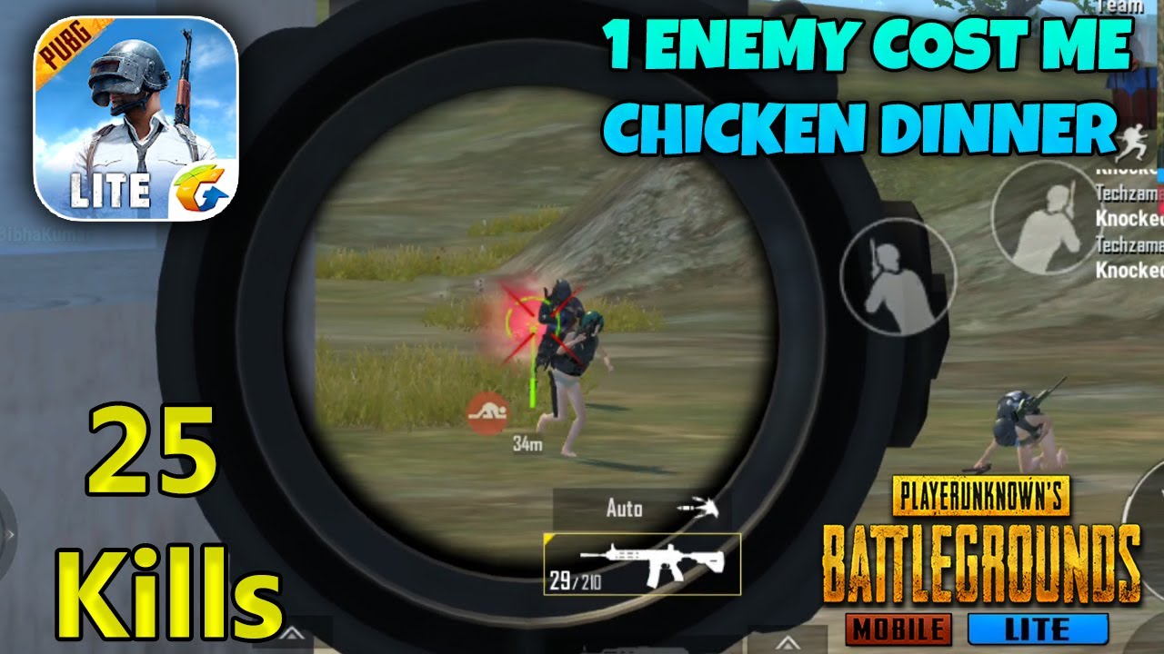 One Enemy Cost Me Chicken Dinner | PUBG Mobile Lite 25 Kills Gameplay