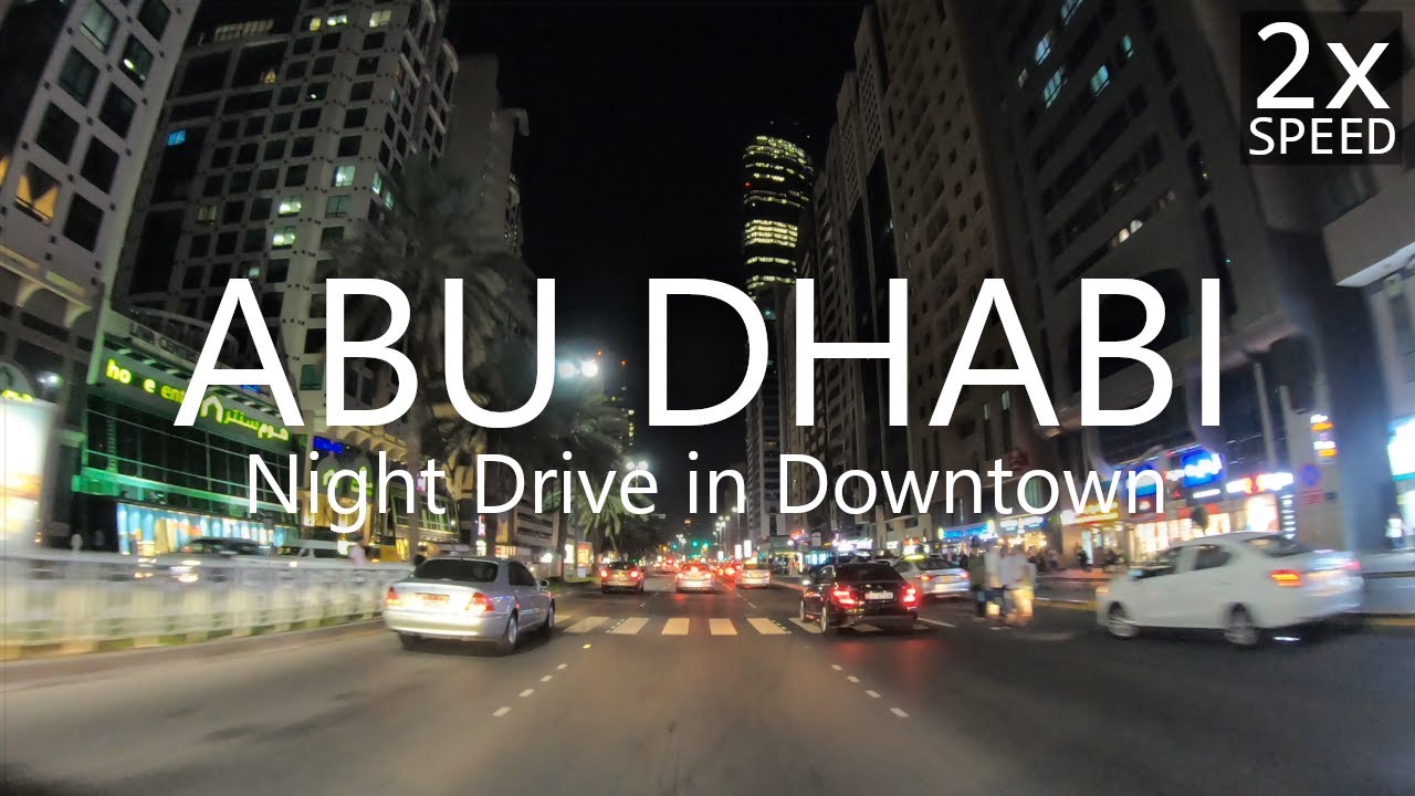 4K Abu Dhabi Night Drive 26km