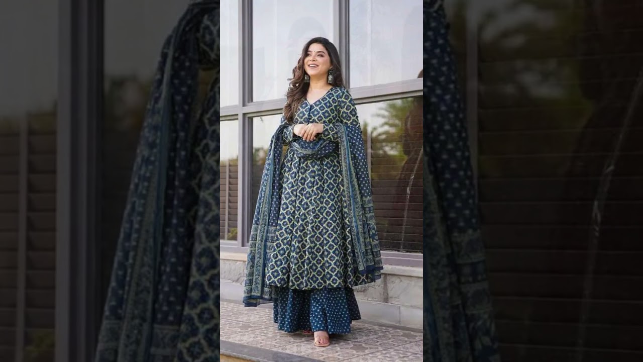 Long kurti with plazo designs &hearts;️ latest kurti outfits collection by mahi #kurti #plazo #fashion