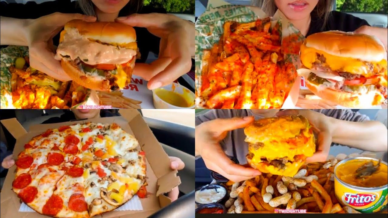 twilight asmr eating compilation | best fastfood asmr🍗🍔🍕