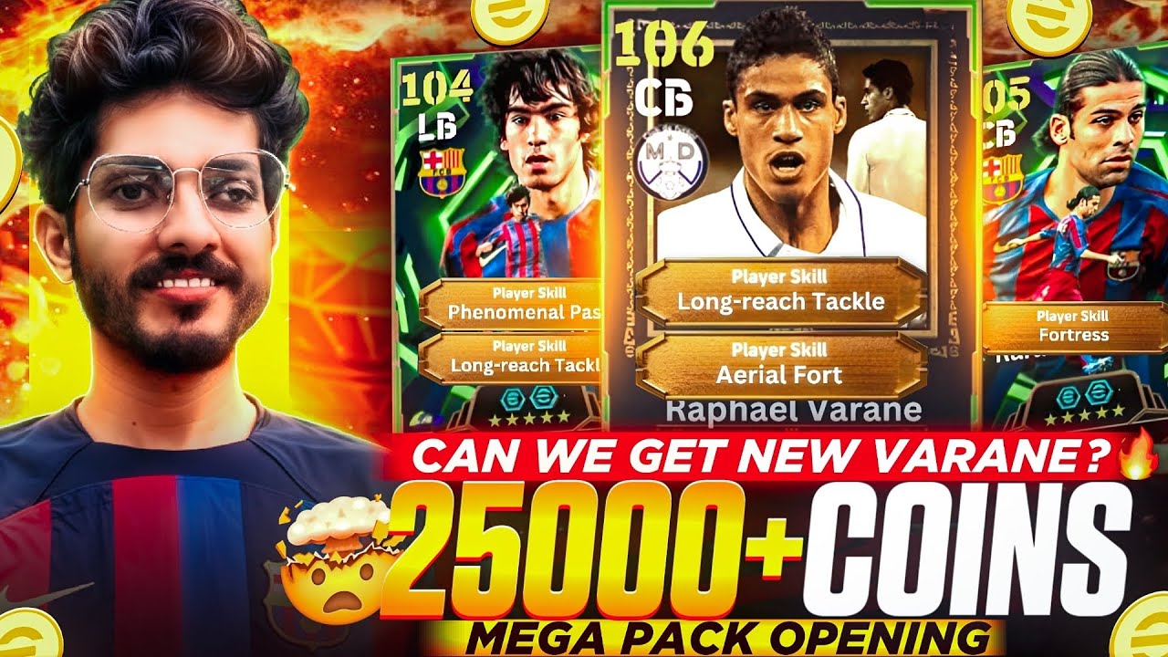 RAPHAEL VARANE PACK OPENING 25000 COIN PACK OPENING IN MEMBERS ACCOUNT LUCKY PACK OPENING🥰🫣😂