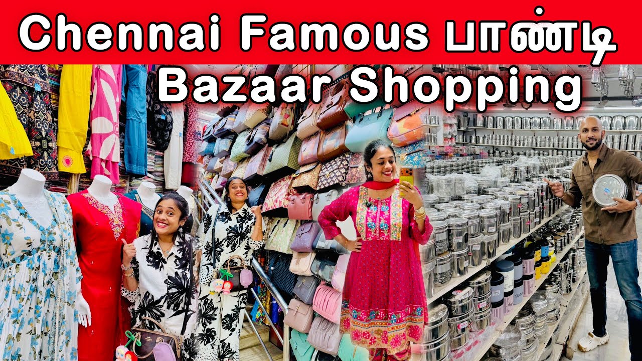 Chennai 🇮🇳 Street Shopping 🛍️ Vlog | T- Nagar Pondy Bazaar 😍 | Crazy Pair