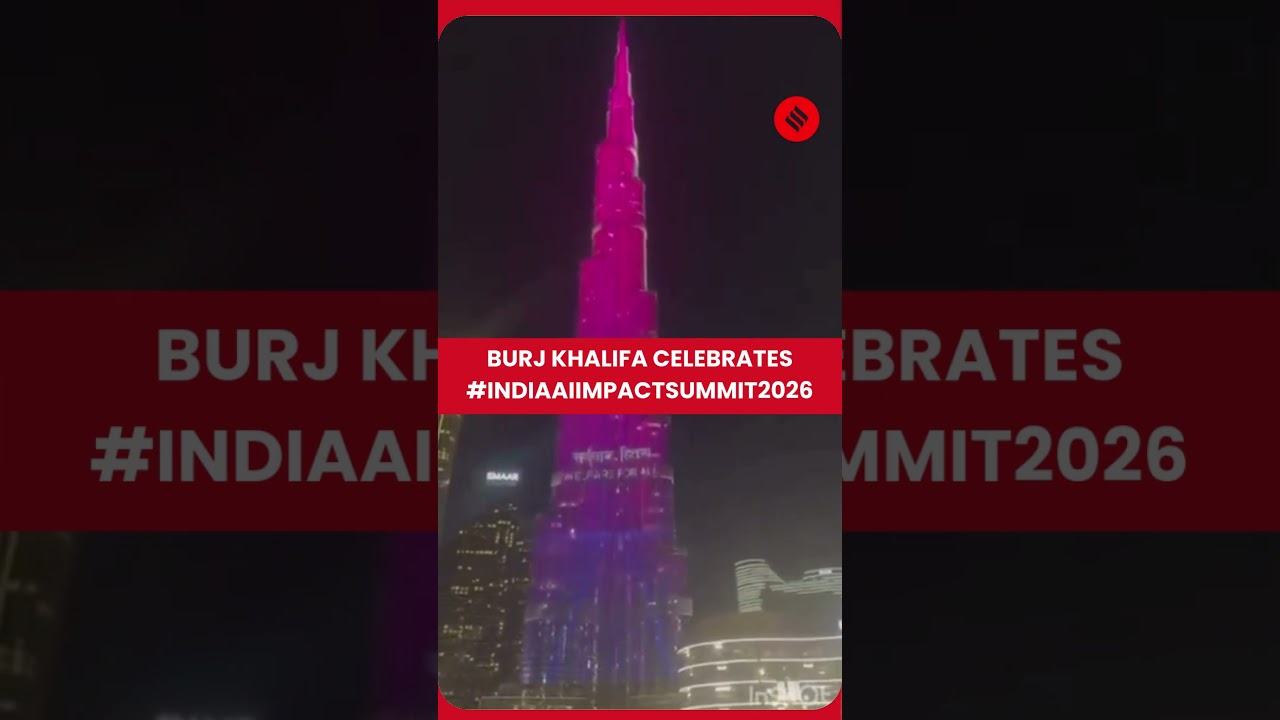 WATCH: Burj Khalifa Illuminates for India AI Impact Summit 2026