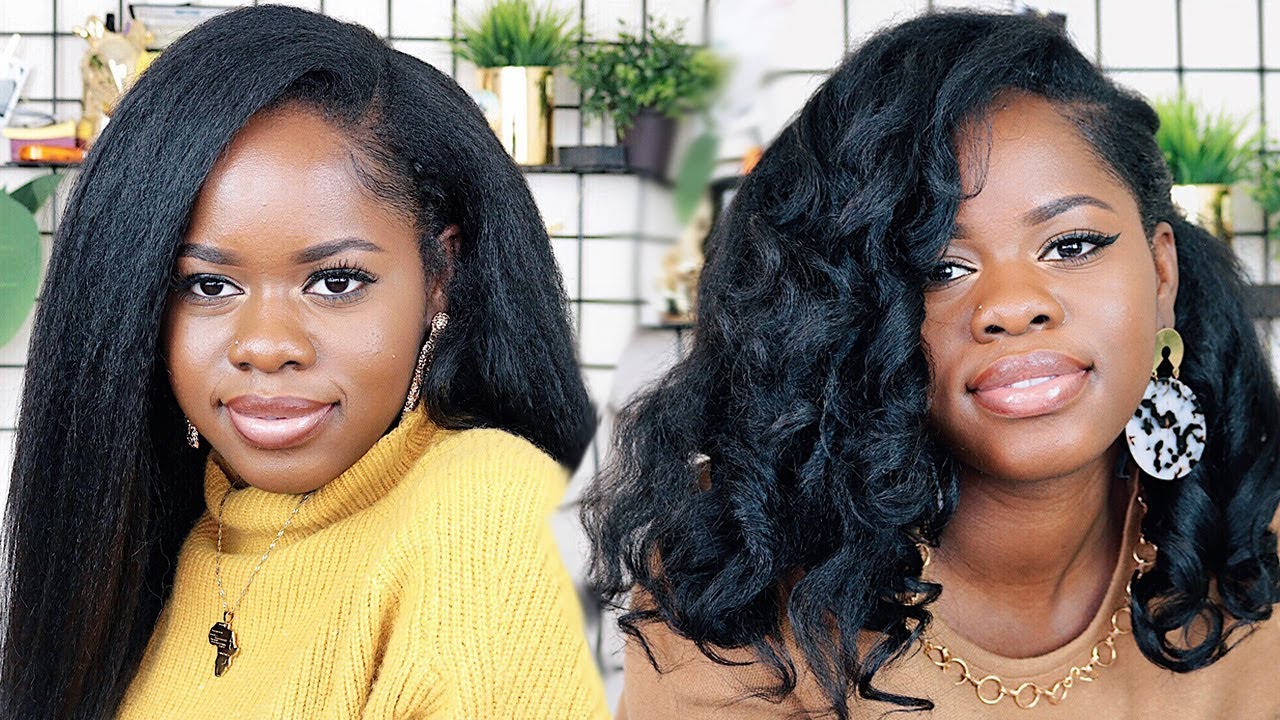 QUICK HEAT-LESS CURLS | KINKY STRAIGHT CLIP INS