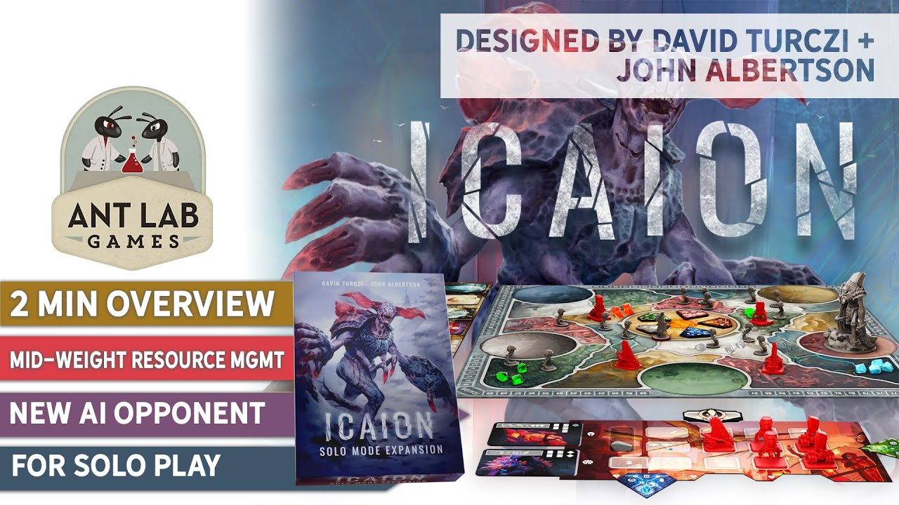 Icaion Board Game | Solo Expansion by David Turczi and John Albertson | Overview | Primer