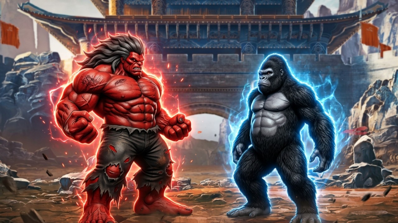 RED HULK VS GORILLA GRODD (VERY HARD) - YOU'LL NEVER FORGET THIS FIGHT!