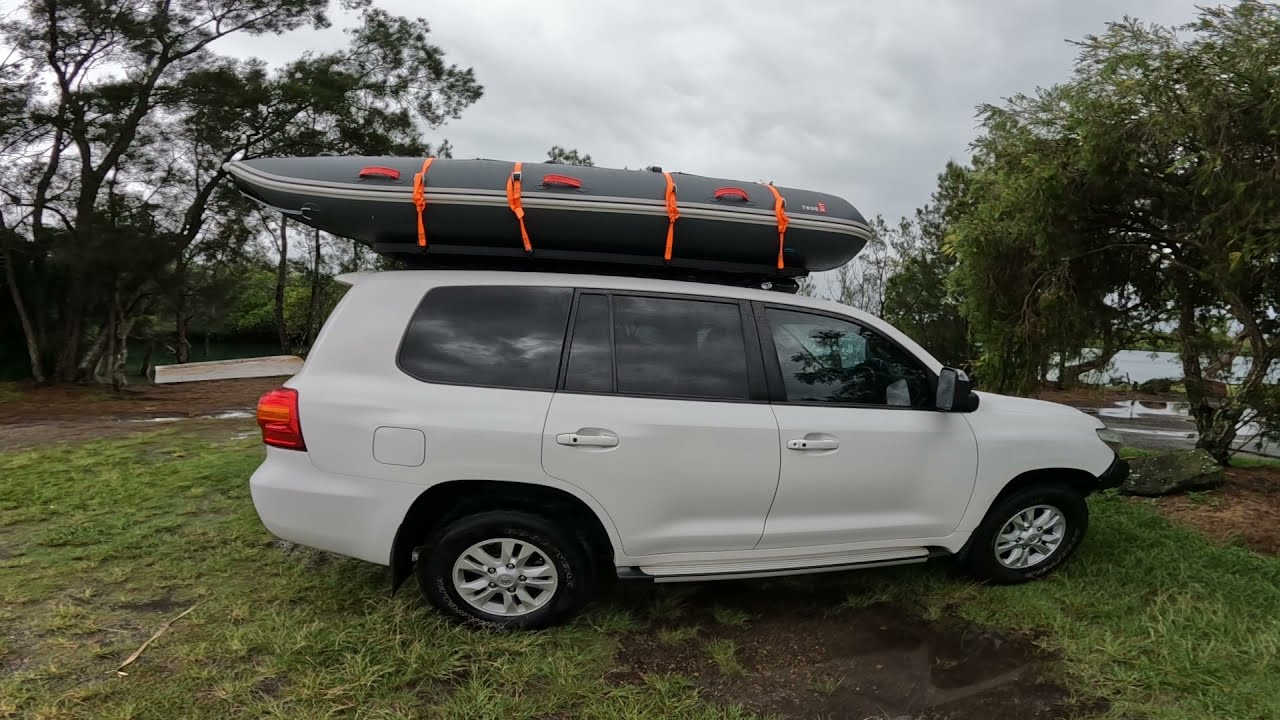 True Kit Inflatable Boat Roof Loaded  and Almac motor Trolley