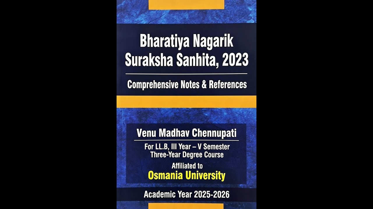 BNSS PART C 5 to 10 -LLB Osmania University