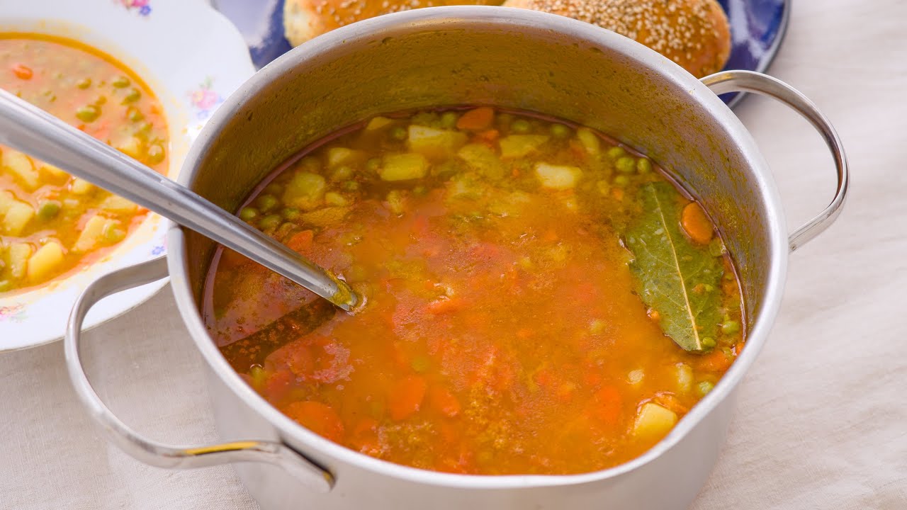 Полезный картофельно-гороховый суп для начинающих