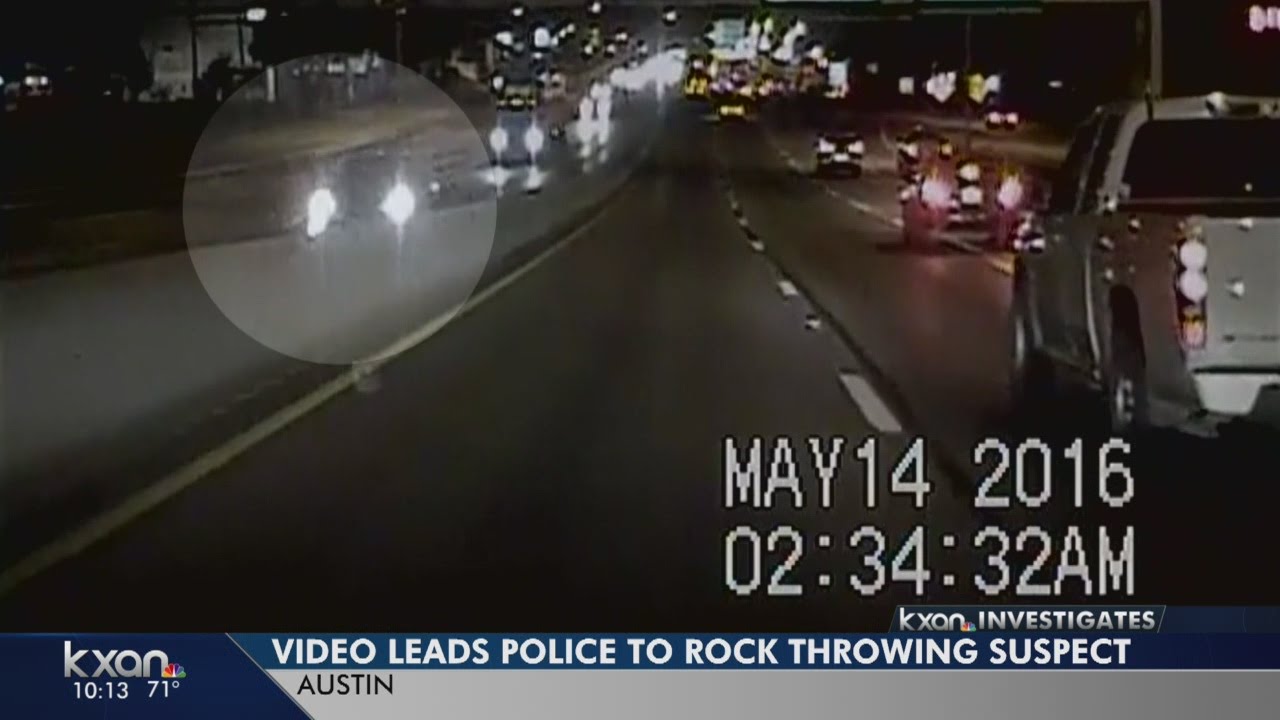 New video shows I-35 rock throwing attack on UTPD patrol car