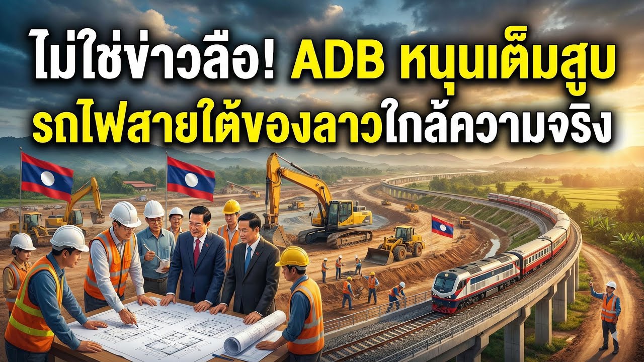 ADB เคาะแล้ว! รถไฟสายใต้ลาว เตรียมเปลี่ยนโฉมการเดินทางทั้งภูมิภาค