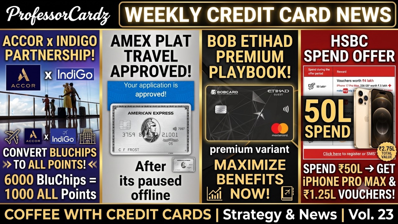 💳 Accor x Indigo is live and it's a flop and Offline Amex Plat Travel loophole ! Credit Cards News