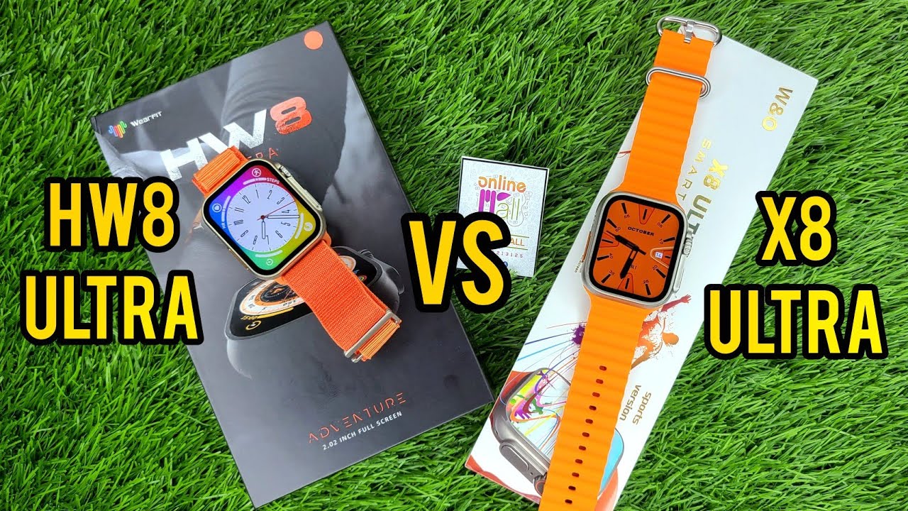 X8 Ultra Smartwatch Vs Hw8 Ultra Smartwatch  | X8 Ultra Vs Hw8 Ultra Comparison | #x8ultra #hw8ultra