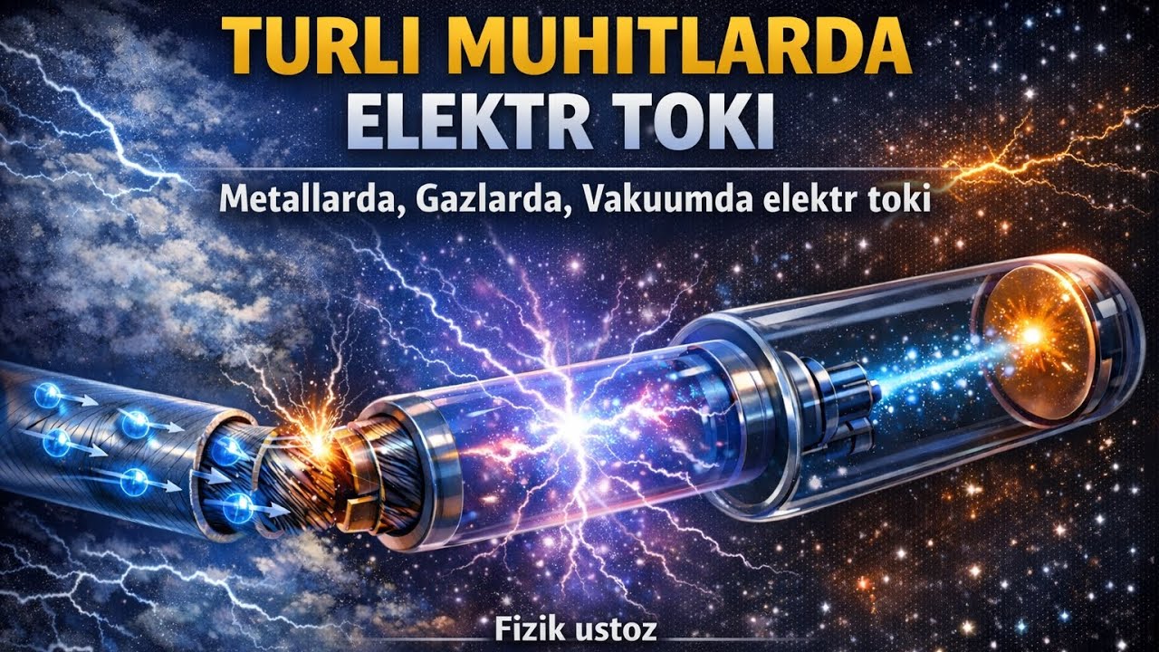 Fizika. Turli muhitlarda elektr toki. Metallarda, Gazlarda, vakuumda elektr toki.