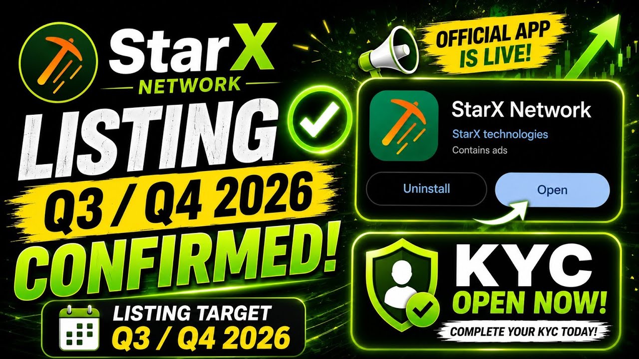 StarX Network Listing Confirmed? 😱 | Q3/Q4 2026 Update & KYC Open Now